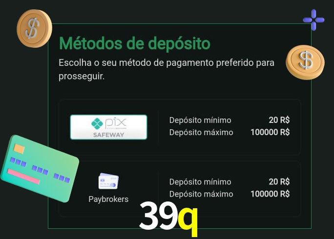 O cassino 39q oferece uma grande variedade de métodos de pagamento
